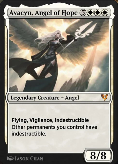 Avacyn, Angel of Hope, carta Magic di tipo Legendary Creature — Angel illustrata da Jason Chan
