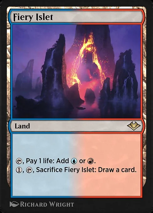 Fiery Islet, carta Magic di tipo Land illustrata da Richard Wright