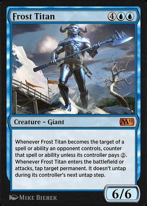 Frost Titan, carta Magic di tipo Creature — Giant illustrata da Mike Bierek