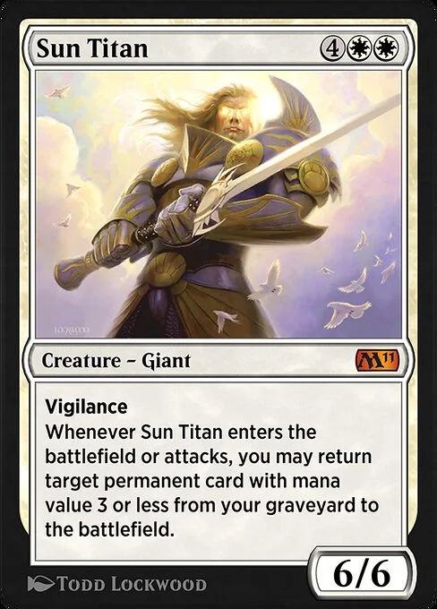 Sun Titan, carta Magic di tipo Creature — Giant illustrata da Todd Lockwood