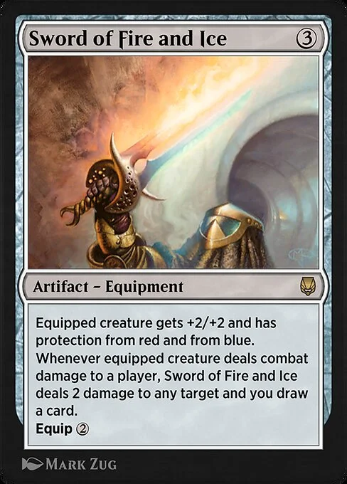 Sword of Fire and Ice, carta Magic di tipo Artifact — Equipment illustrata da Mark Zug