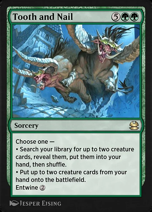 Tooth and Nail, carta Magic di tipo Sorcery illustrata da Jesper Ejsing