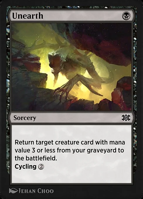 Unearth, carta Magic di tipo Sorcery illustrata da Jehan Choo