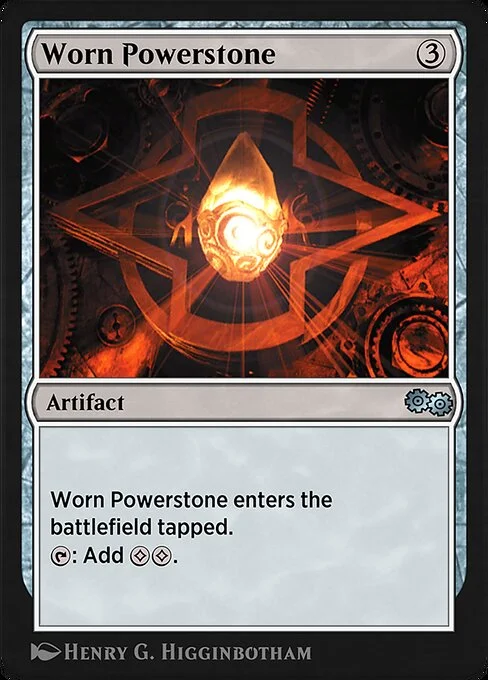 Worn Powerstone, carta Magic di tipo Artifact illustrata da Henry G. Higginbotham