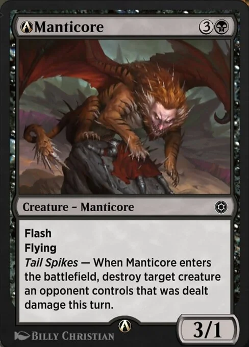A-Manticore, carta Magic di tipo Creature — Manticore illustrata da Billy Christian