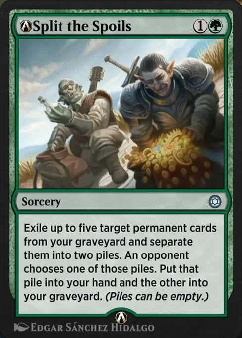 A-Split the Spoils, carta Magic di tipo Sorcery illustrata da Edgar Sánchez Hidalgo