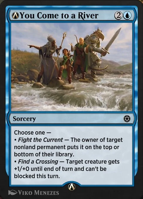 A-You Come to a River, carta Magic di tipo Sorcery illustrata da Viko Menezes