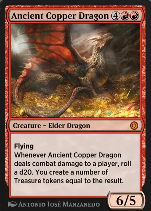 Ancient Copper Dragon, carta Magic di tipo Creature — Elder Dragon illustrata da Antonio José Manzanedo