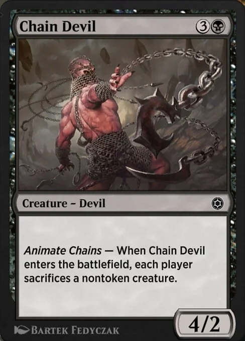 Chain Devil, carta Magic di tipo Creature — Devil illustrata da Bartek Fedyczak