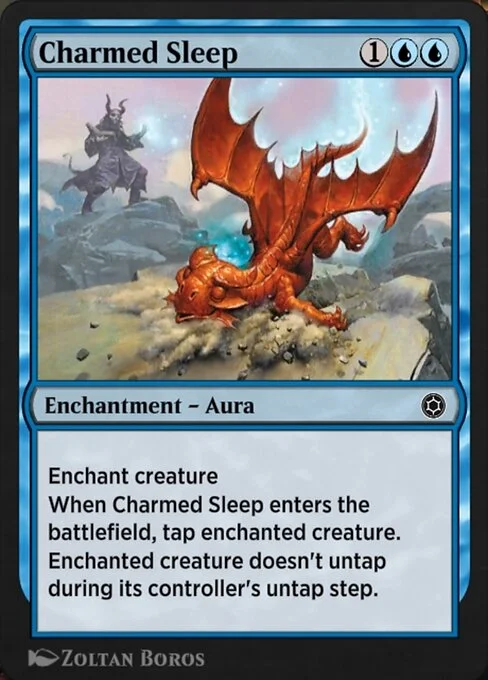 Charmed Sleep, carta Magic di tipo Enchantment — Aura illustrata da Zoltan Boros