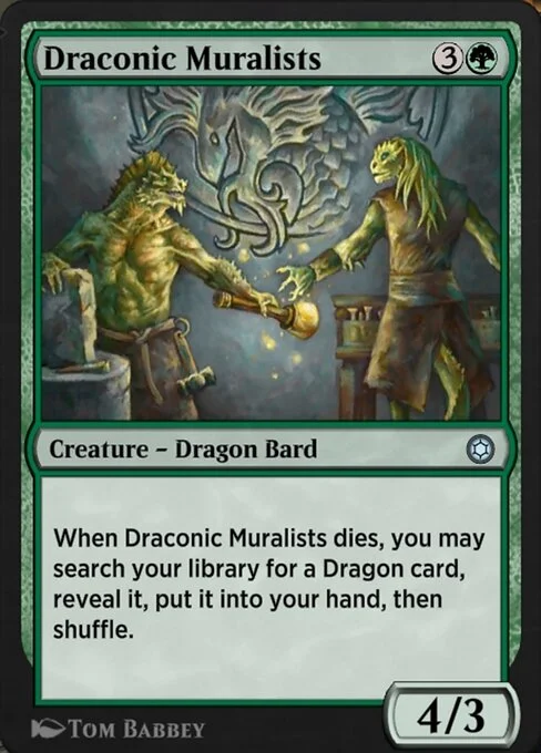 Draconic Muralists, carta Magic di tipo Creature — Dragon Bard illustrata da Tom Babbey