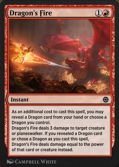 Dragon's Fire, carta Magic di tipo Instant illustrata da Campbell White