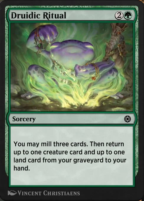 Druidic Ritual, carta Magic di tipo Sorcery illustrata da Vincent Christiaens