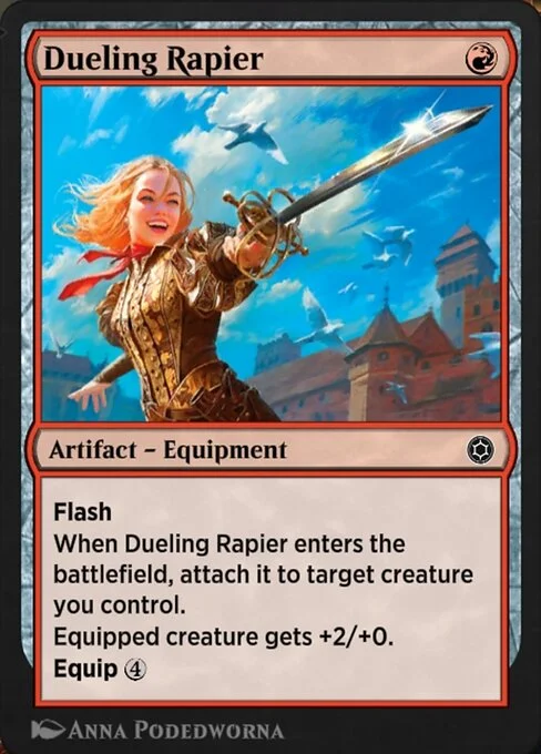 Dueling Rapier, carta Magic di tipo Artifact — Equipment illustrata da Anna Podedworna