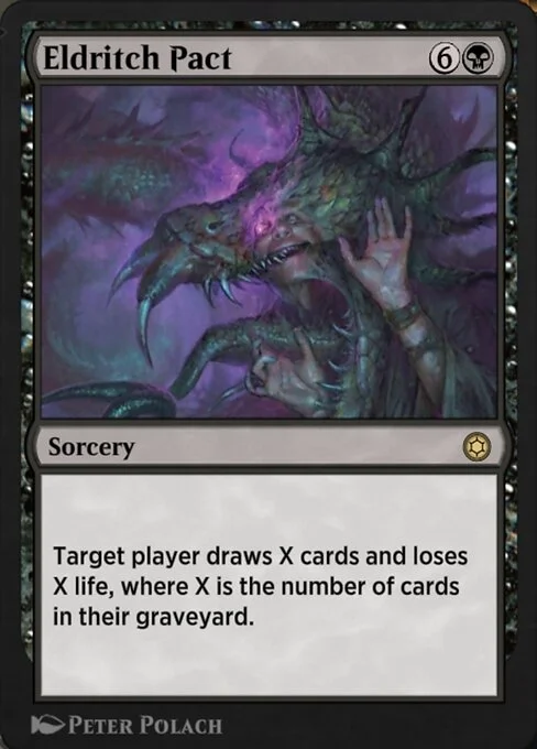 Eldritch Pact, carta Magic di tipo Sorcery illustrata da Peter Polach
