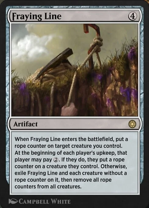 Fraying Line, carta Magic di tipo Artifact illustrata da Campbell White