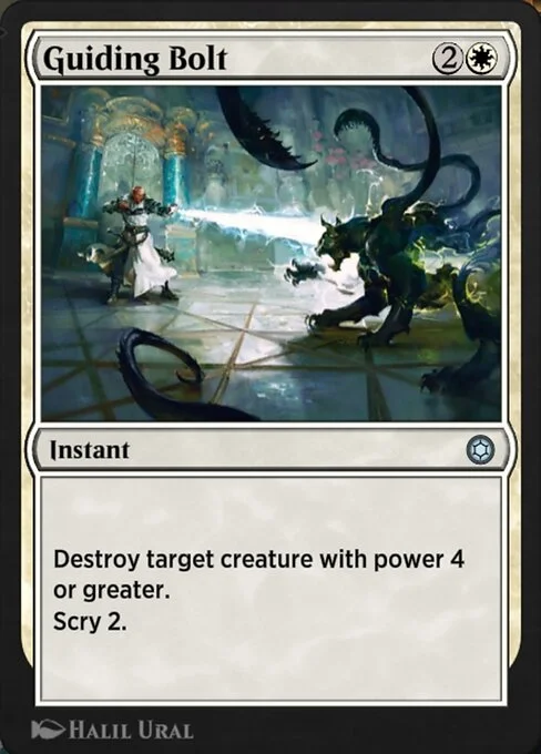 Guiding Bolt, carta Magic di tipo Instant illustrata da Halil Ural