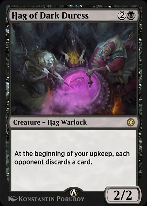 Hag of Dark Duress, carta Magic di tipo Creature — Hag Warlock illustrata da Konstantin Porubov