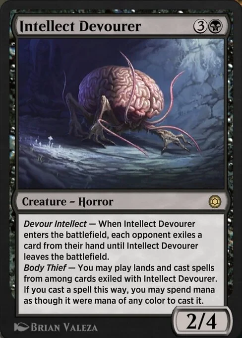Intellect Devourer, carta Magic di tipo Creature — Horror illustrata da Brian Valeza