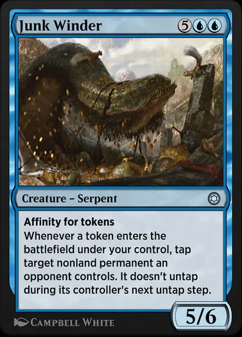 Junk Winder, carta Magic di tipo Creature — Serpent illustrata da Campbell White