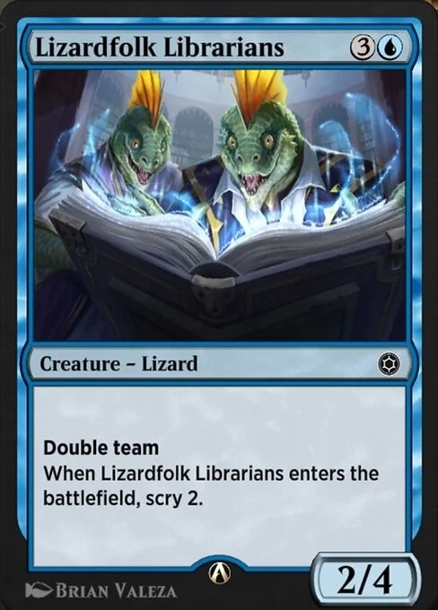 Lizardfolk Librarians, carta Magic di tipo Creature — Lizard illustrata da Brian Valeza