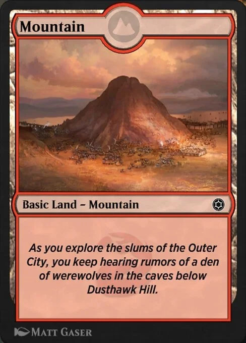 Mountain, carta Magic di tipo Basic Land — Mountain illustrata da Matt Gaser