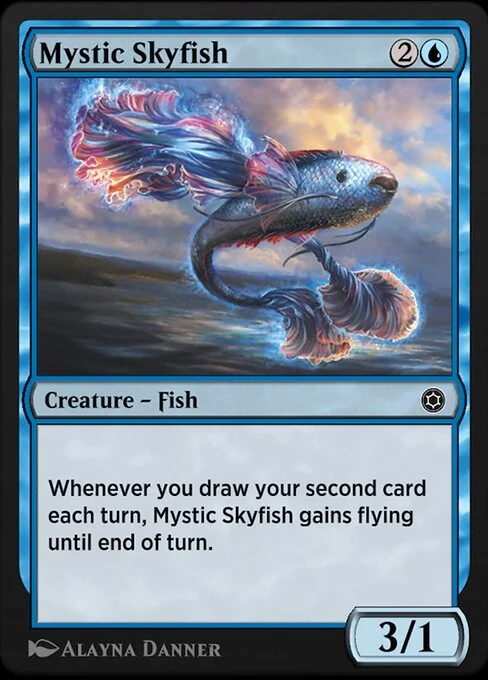 Mystic Skyfish, carta Magic di tipo Creature — Fish illustrata da Alayna Danner