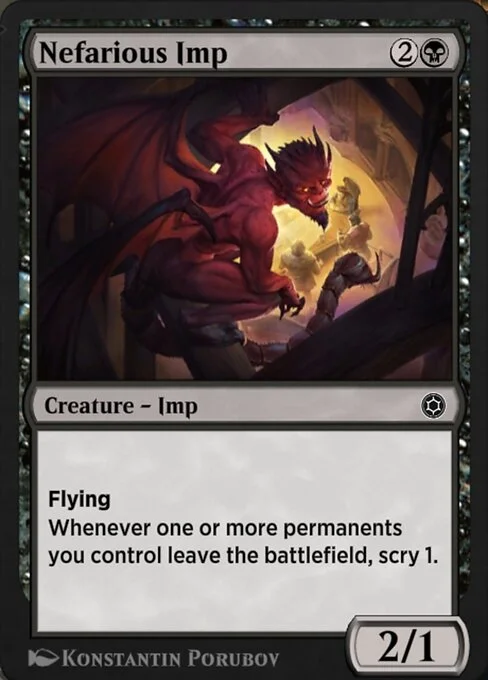 Nefarious Imp, carta Magic di tipo Creature — Imp illustrata da Konstantin Porubov