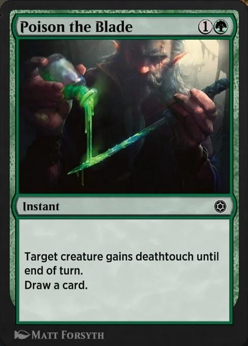 Poison the Blade, carta Magic di tipo Instant illustrata da Matt Forsyth