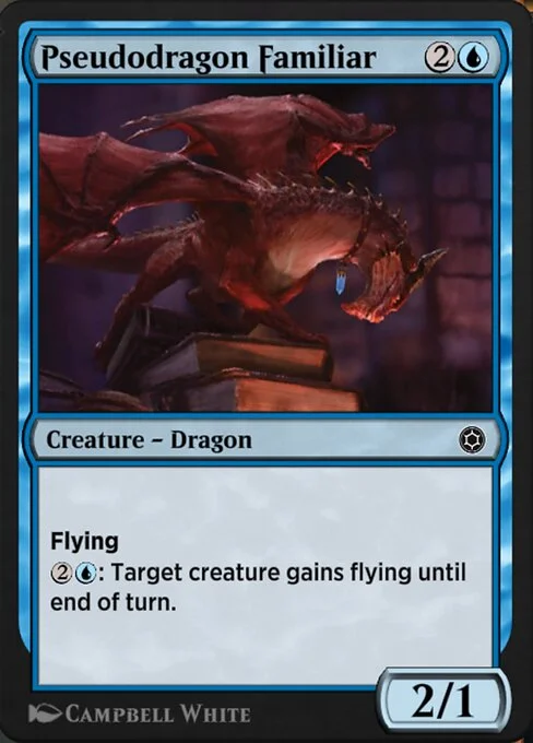 Pseudodragon Familiar, carta Magic di tipo Creature — Dragon illustrata da Campbell White