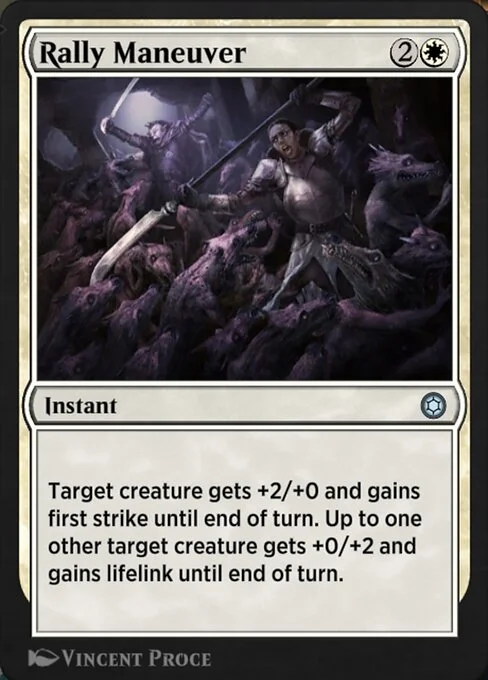Rally Maneuver, carta Magic di tipo Instant illustrata da Vincent Proce