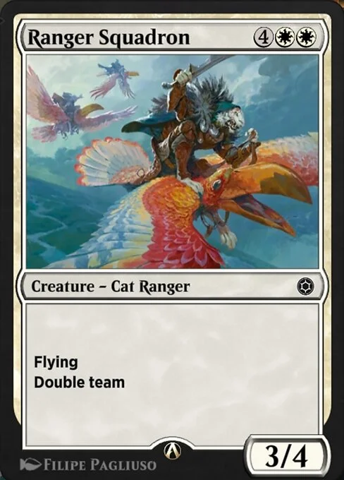 Ranger Squadron, carta Magic di tipo Creature — Cat Ranger illustrata da Filipe Pagliuso