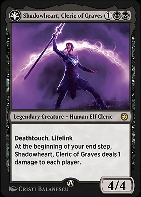 Shadowheart, Cleric of Graves, carta Magic di tipo Legendary Creature — Human Elf Cleric illustrata da Cristi Balanescu