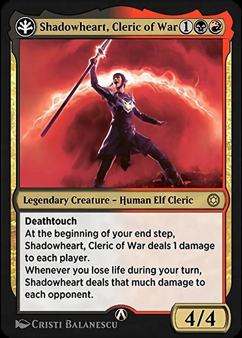 Shadowheart, Cleric of War, carta Magic di tipo Legendary Creature — Human Elf Cleric illustrata da Cristi Balanescu
