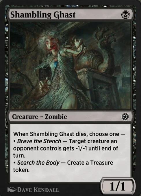 Shambling Ghast, carta Magic di tipo Creature — Zombie illustrata da Dave Kendall