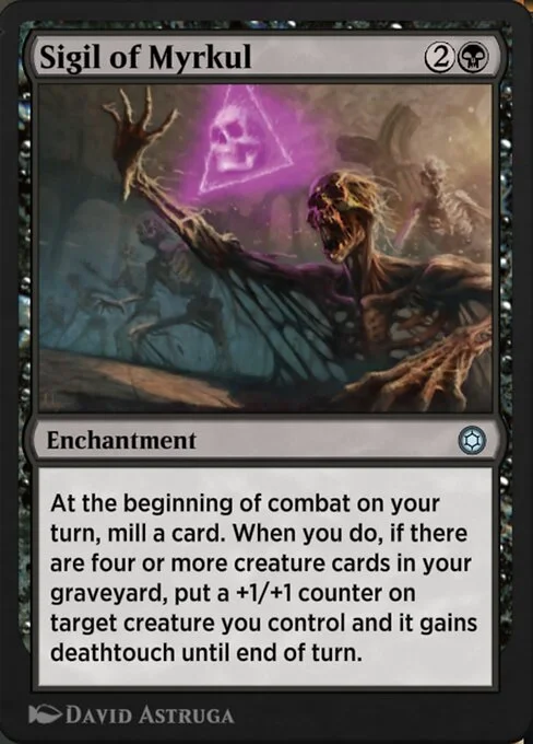 Sigil of Myrkul, carta Magic di tipo Enchantment illustrata da David Astruga