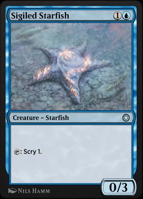 Sigiled Starfish, carta Magic di tipo Creature — Starfish illustrata da Nils Hamm
