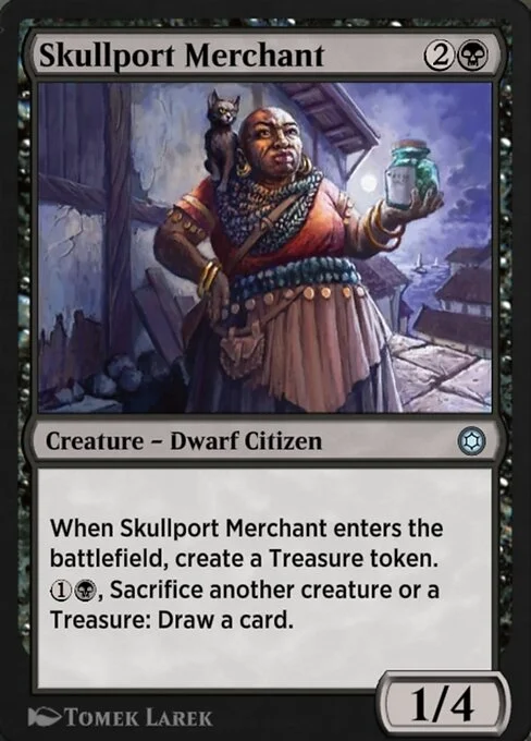 Skullport Merchant, carta Magic di tipo Creature — Dwarf Citizen illustrata da Tomek Larek