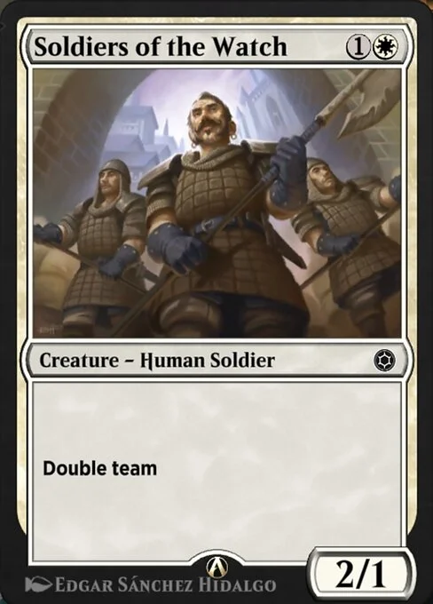 Soldiers of the Watch, carta Magic di tipo Creature — Human Soldier illustrata da Edgar Sánchez Hidalgo