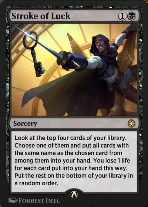 Stroke of Luck, carta Magic di tipo Sorcery illustrata da Forrest Imel