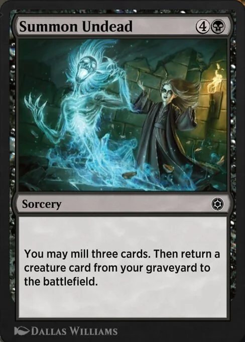 Summon Undead, carta Magic di tipo Sorcery illustrata da Dallas Williams