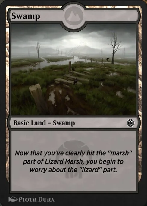 Swamp, carta Magic di tipo Basic Land — Swamp illustrata da Piotr Dura
