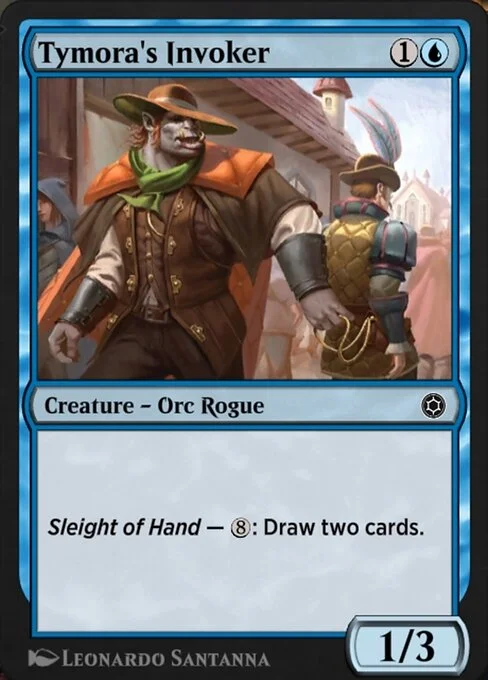 Tymora's Invoker, carta Magic di tipo Creature — Orc Rogue illustrata da Leonardo Santanna