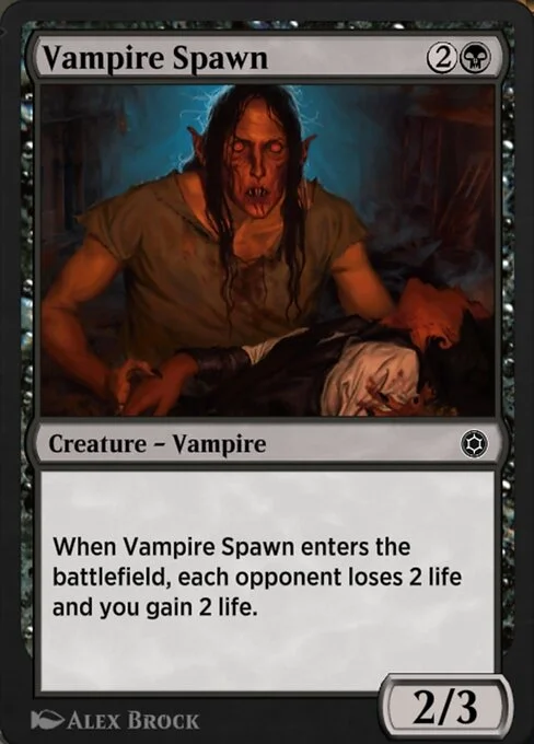 Vampire Spawn, carta Magic di tipo Creature — Vampire illustrata da Alex Brock