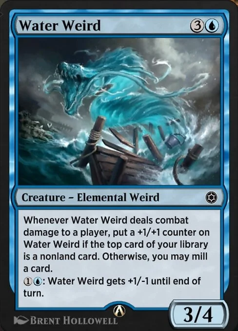 Water Weird, carta Magic di tipo Creature — Elemental Weird illustrata da Brent Hollowell