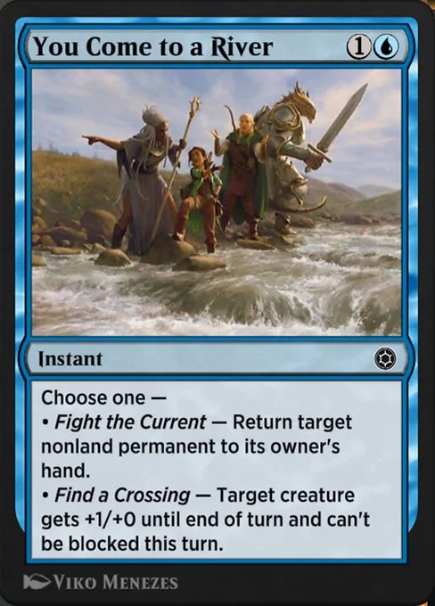 You Come to a River, carta Magic di tipo Instant illustrata da Viko Menezes