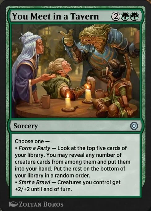 You Meet in a Tavern, carta Magic di tipo Sorcery illustrata da Zoltan Boros