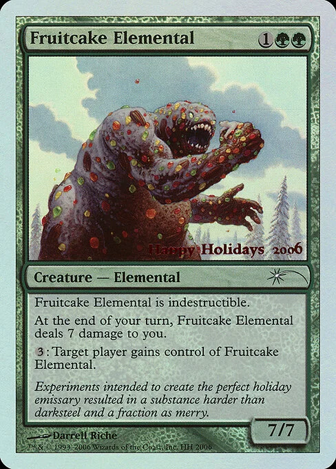 Fruitcake Elemental, carta Magic di tipo Creature — Elemental illustrata da Darrell Riche