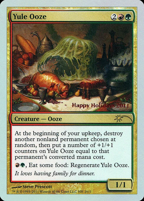 Yule Ooze, carta Magic di tipo Creature — Ooze illustrata da Steve Prescott