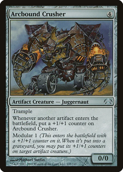 Arcbound Crusher, carta Magic di tipo Artifact Creature — Juggernaut illustrata da Michael Sutfin